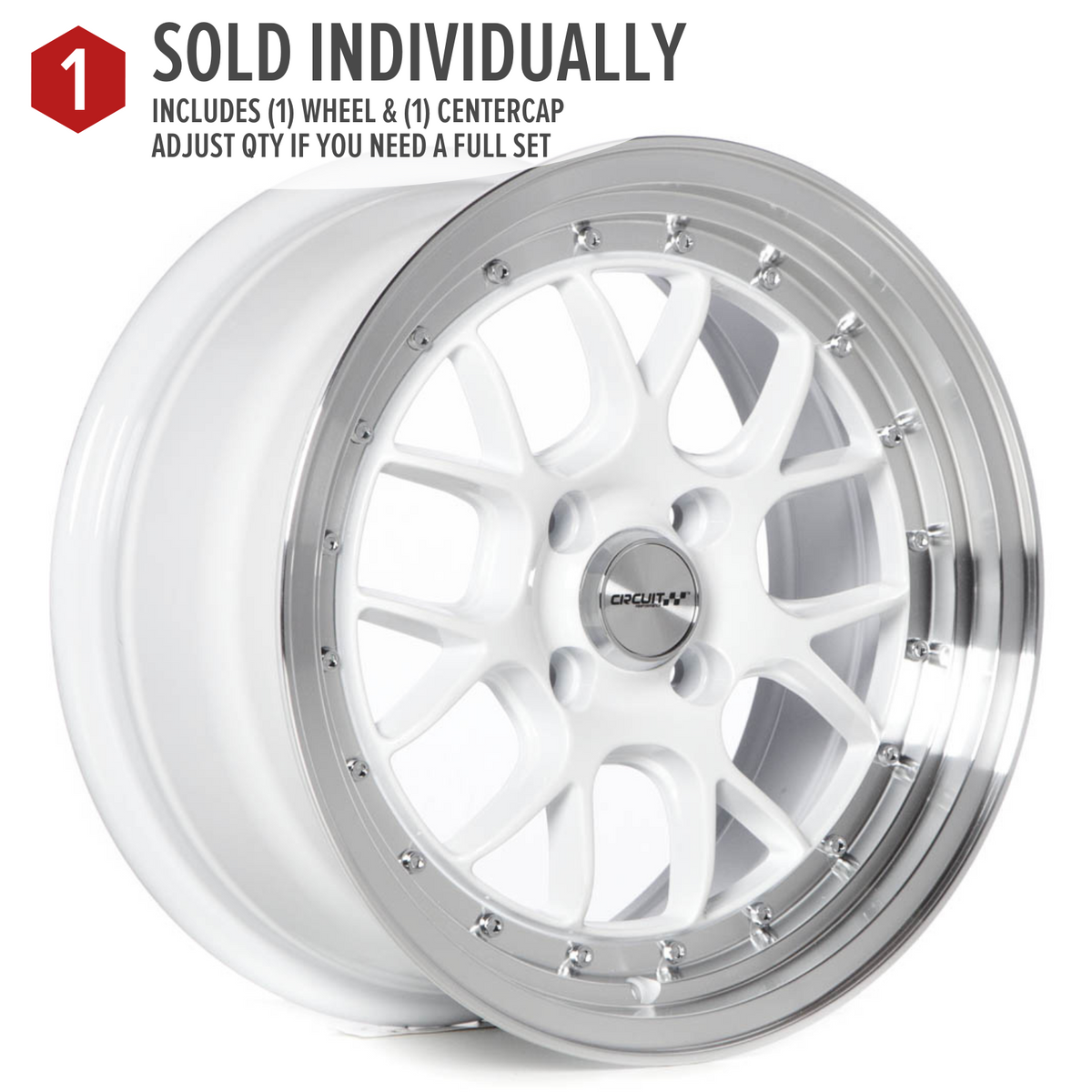 Circuit Performance CP27 Gloss White 4x100 | 15x7 | +35mm / 5.38