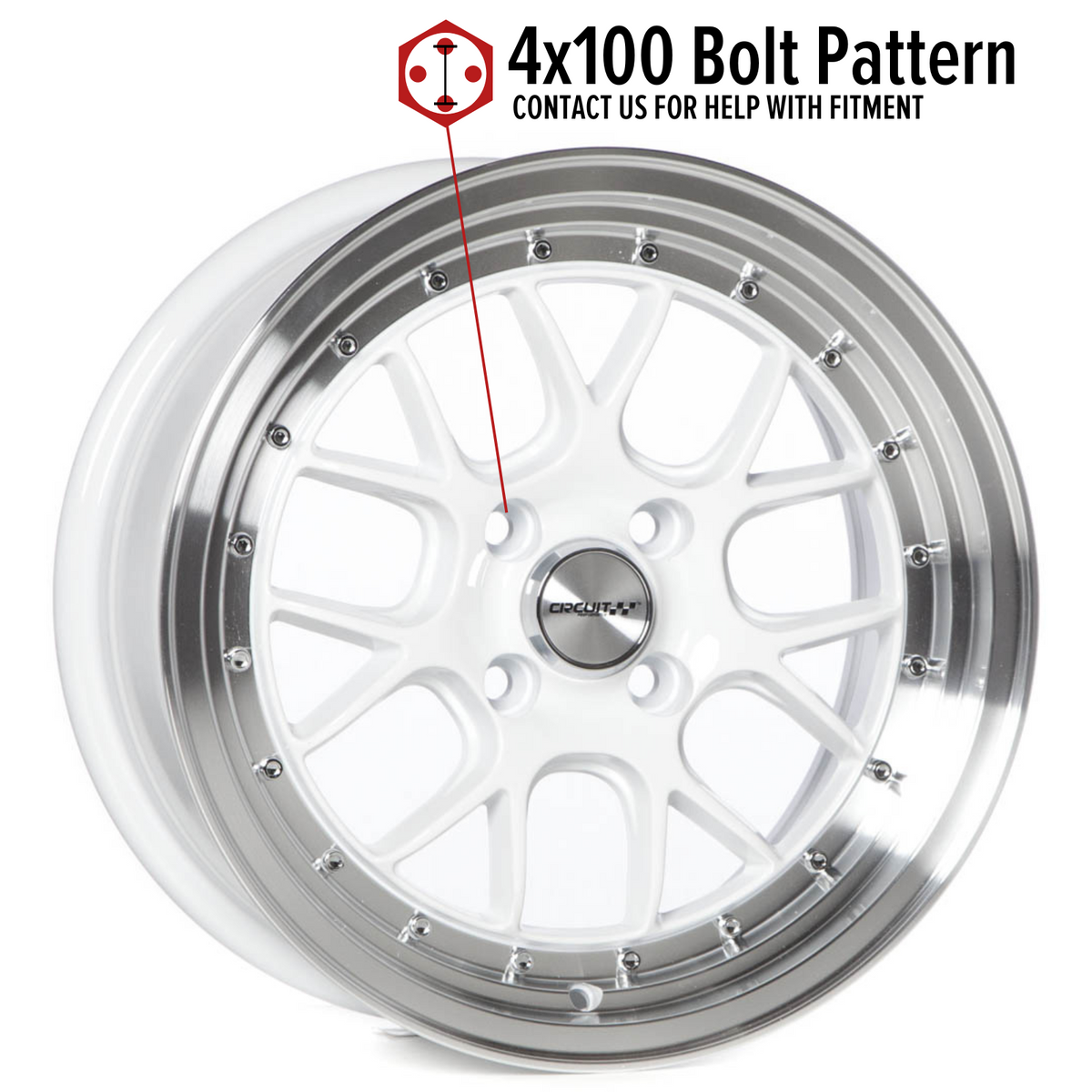 Circuit Performance CP27 Gloss White 4x100 | 15x7 | +35mm / 5.38