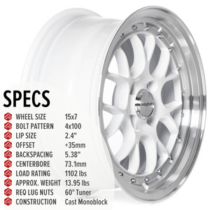 Circuit Performance CP27 Gloss White 4x100 | 15x7 | +35mm / 5.38