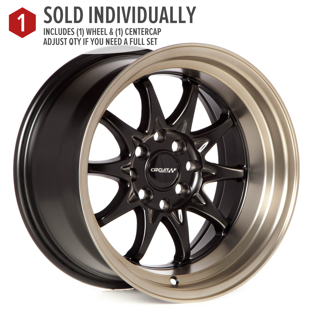 Circuit Performance CP29 Matte Black/Bronze 4x100 | 15x8 | +0mm / 4.5
