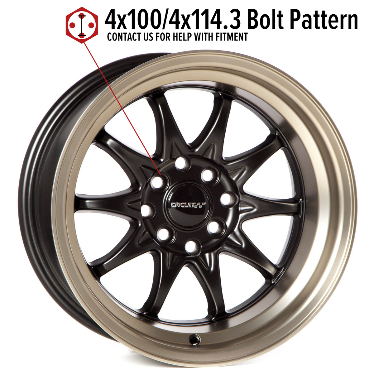 Circuit Performance CP29 Matte Black/Bronze 4x100 | 15x8 | +0mm / 4.5
