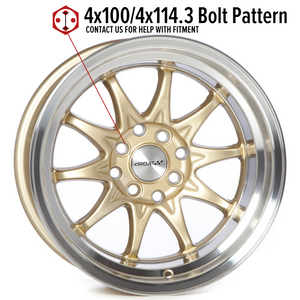 Circuit Performance CP29 Gloss Gold 4x100 | 15x8 | +0mm / 4.5