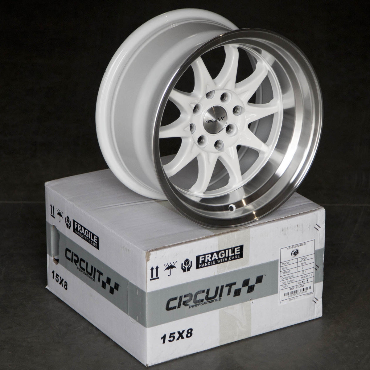 Circuit Performance CP29 Gloss White 4x100 | 15x8 | +0mm / 4.5