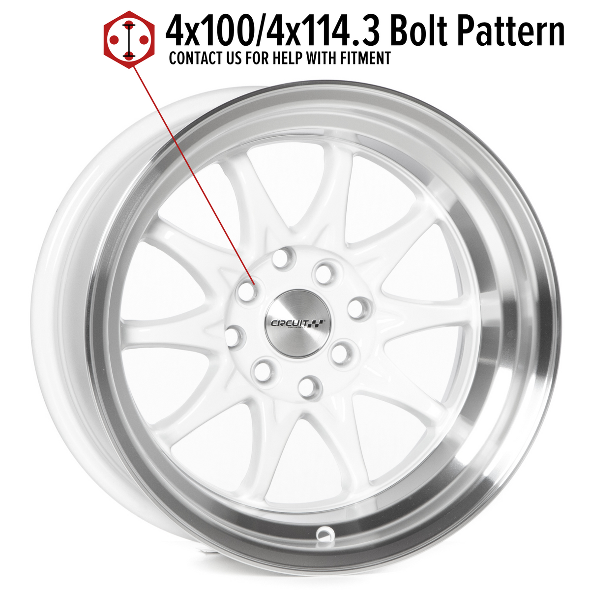 Circuit Performance CP29 Gloss White 4x100 | 15x8 | +0mm / 4.5