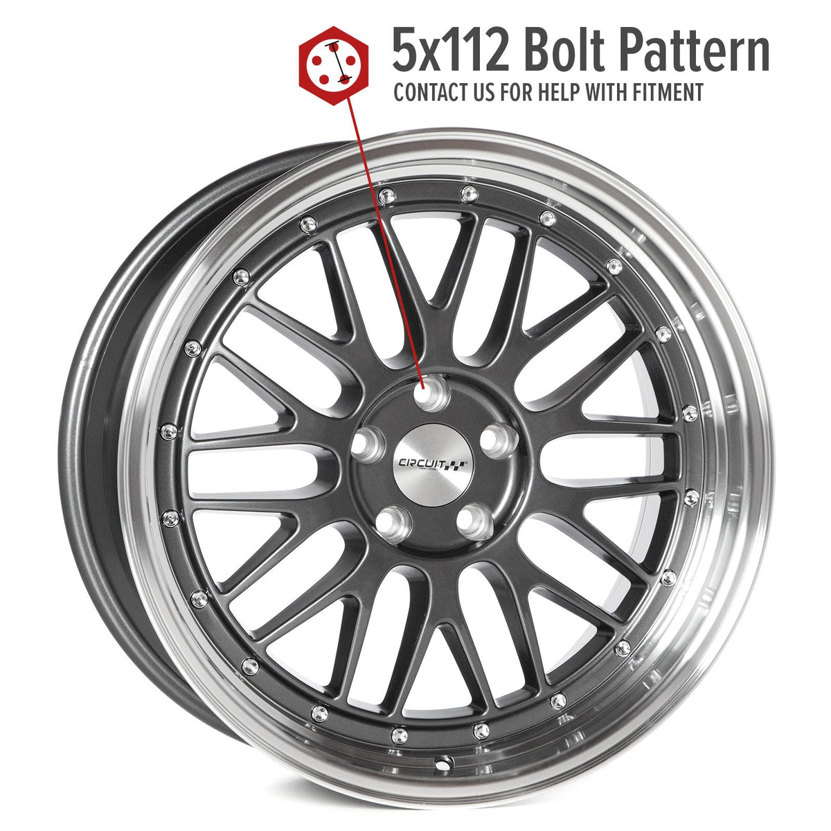 Circuit Performance CP30 Gloss Gunmetal 5x112 | 19x9.5 | +35mm / 6.63