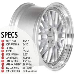 Circuit Performance CP30 Silver 5x112 | 19x9.5 | +35mm / 6.63