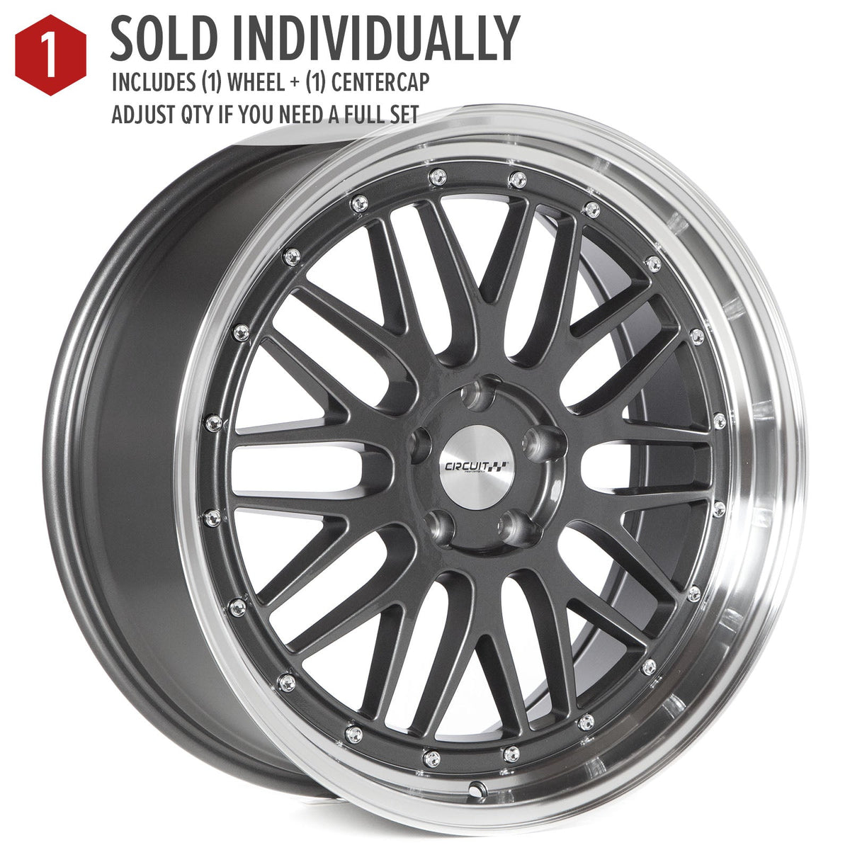 Circuit Performance CP30 Gloss Gunmetal 5x114.3 | 20x8.5 | +35mm / 6.13