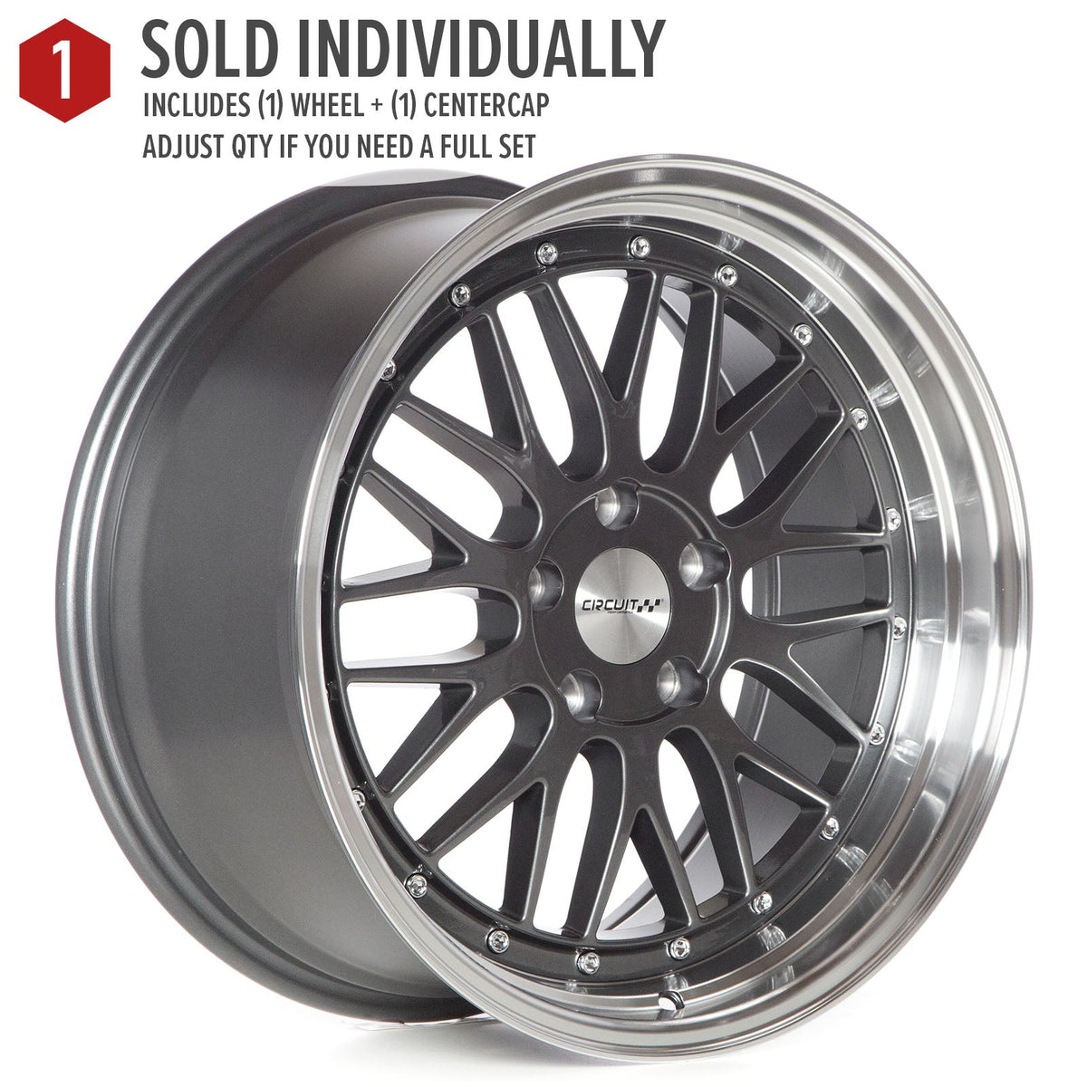 Circuit Performance CP30 Gloss Gunmetal 5x112 | 18x9 | +35mm / 6.38
