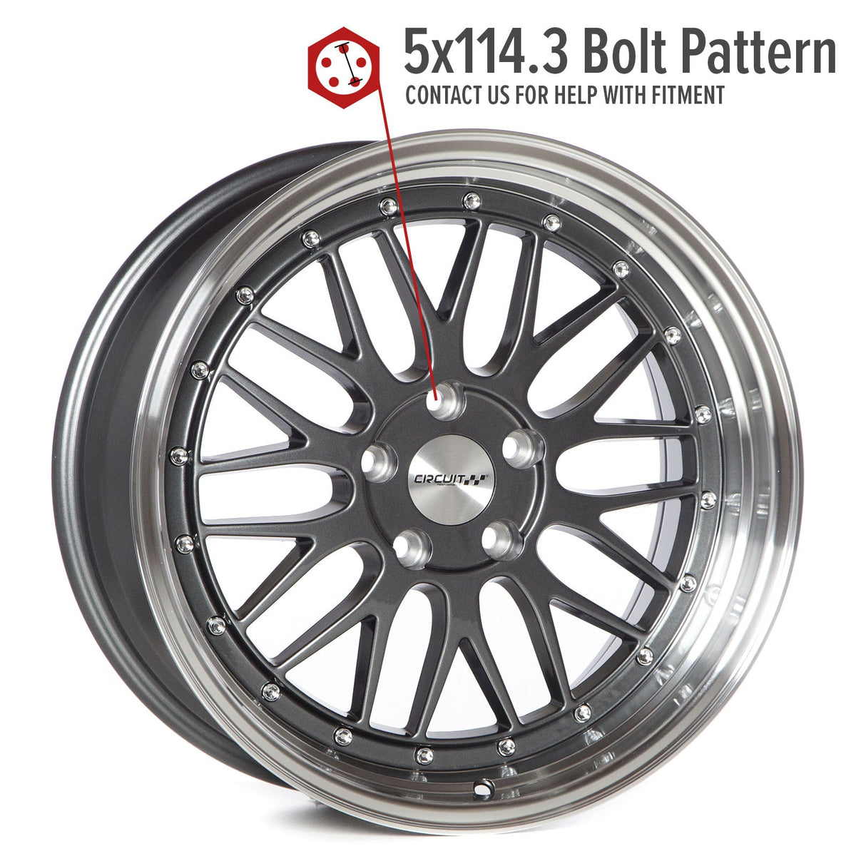 Circuit Performance CP30 Gloss Gunmetal 5x114.3 | 18x9 | +35mm / 6.38