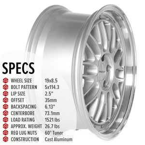 Circuit Performance CP30 Silver 5x114.3 | 19x8.5 | +35mm / 6.13