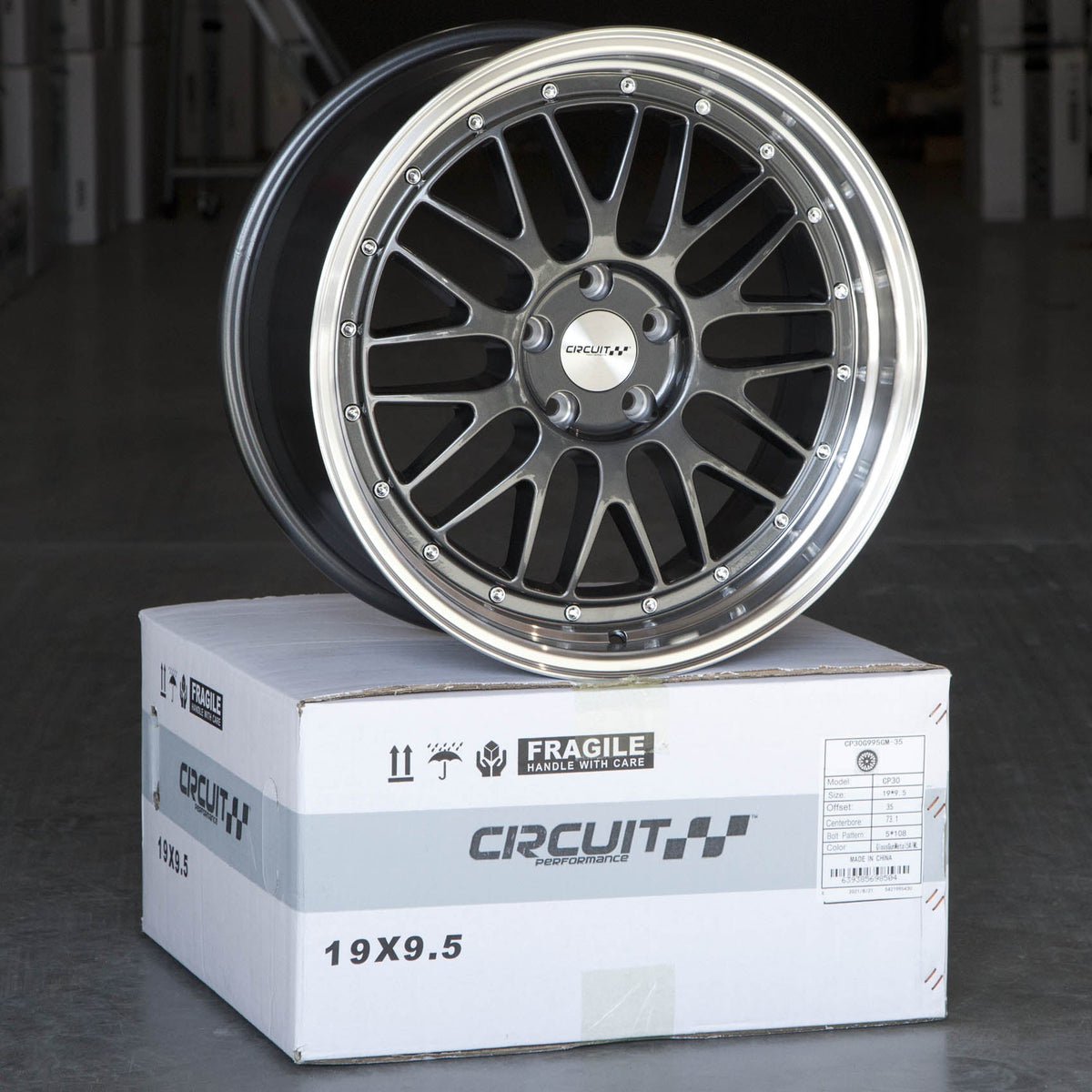 Circuit Performance CP30 Gloss Gunmetal 5x120 | 19x9.5 | +35mm / 6.63