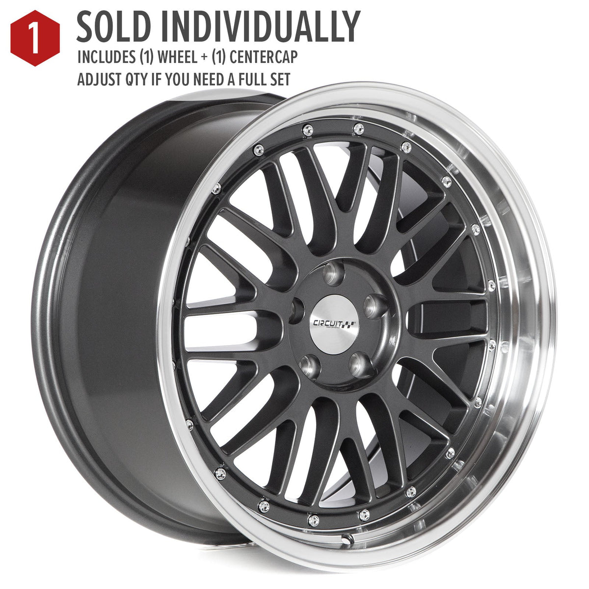 Circuit Performance CP30 Gloss Gunmetal 5x120 | 19x9.5 | +35mm / 6.63