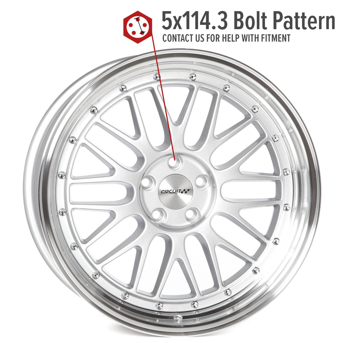 Circuit Performance CP30 Silver 5x114.3 | 19x9.5 | +35mm / 6.63