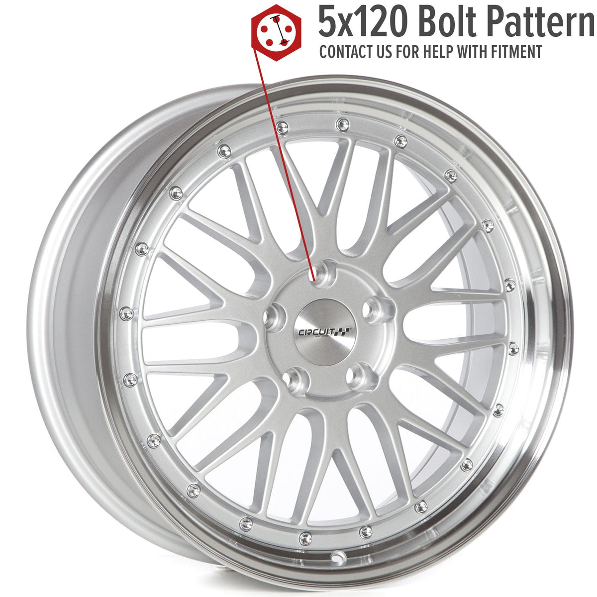 Circuit Performance CP30 Silver 5x120 | 18x8 | +35mm / 5.88