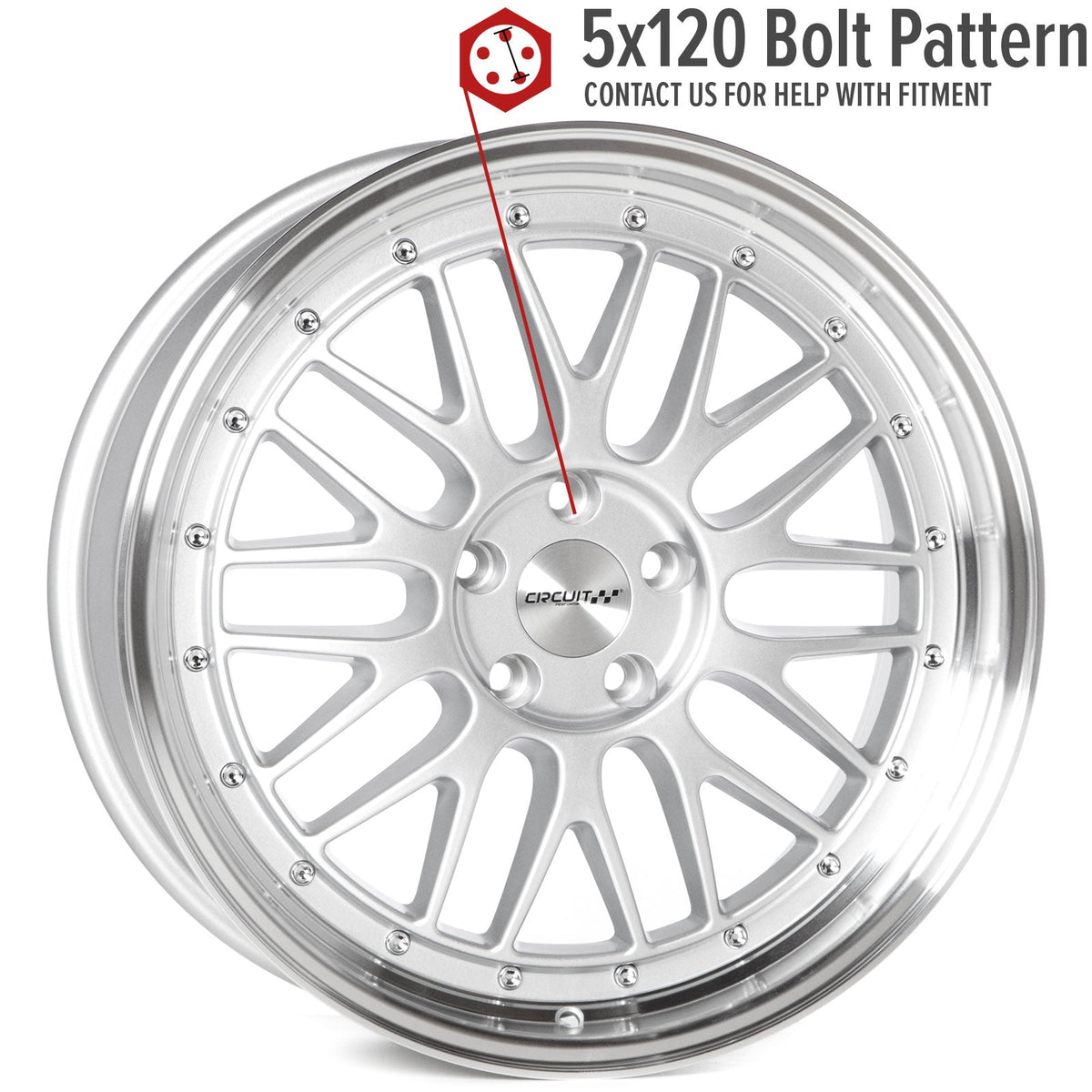Circuit Performance CP30 Silver 5x120 | 19x8.5 | +35mm / 6.13