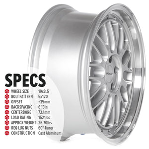 Circuit Performance CP30 Silver 5x120 | 19x8.5 | +35mm / 6.13