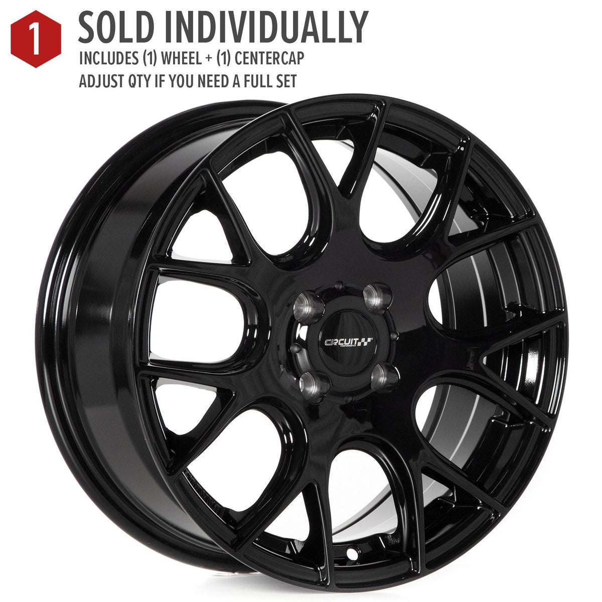 Circuit Performance CP31 Full Gloss Black 5x114.3 | 16x7 | +40mm / 5.57
