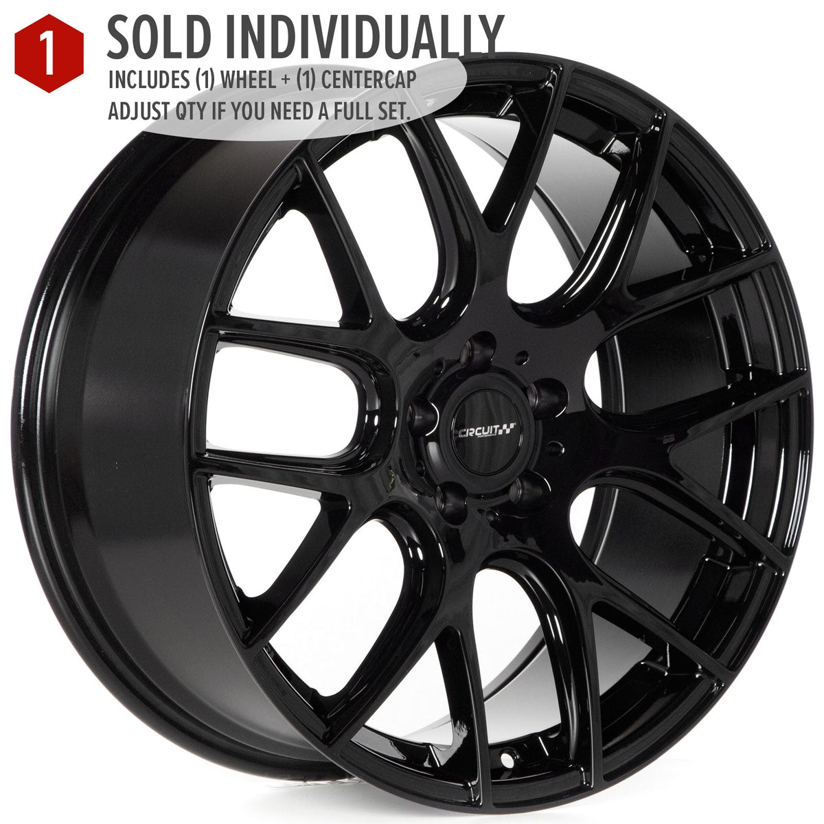 Circuit Performance CP31 Full Gloss Black 5x112 | 19x8.5 | +35mm / 6.13