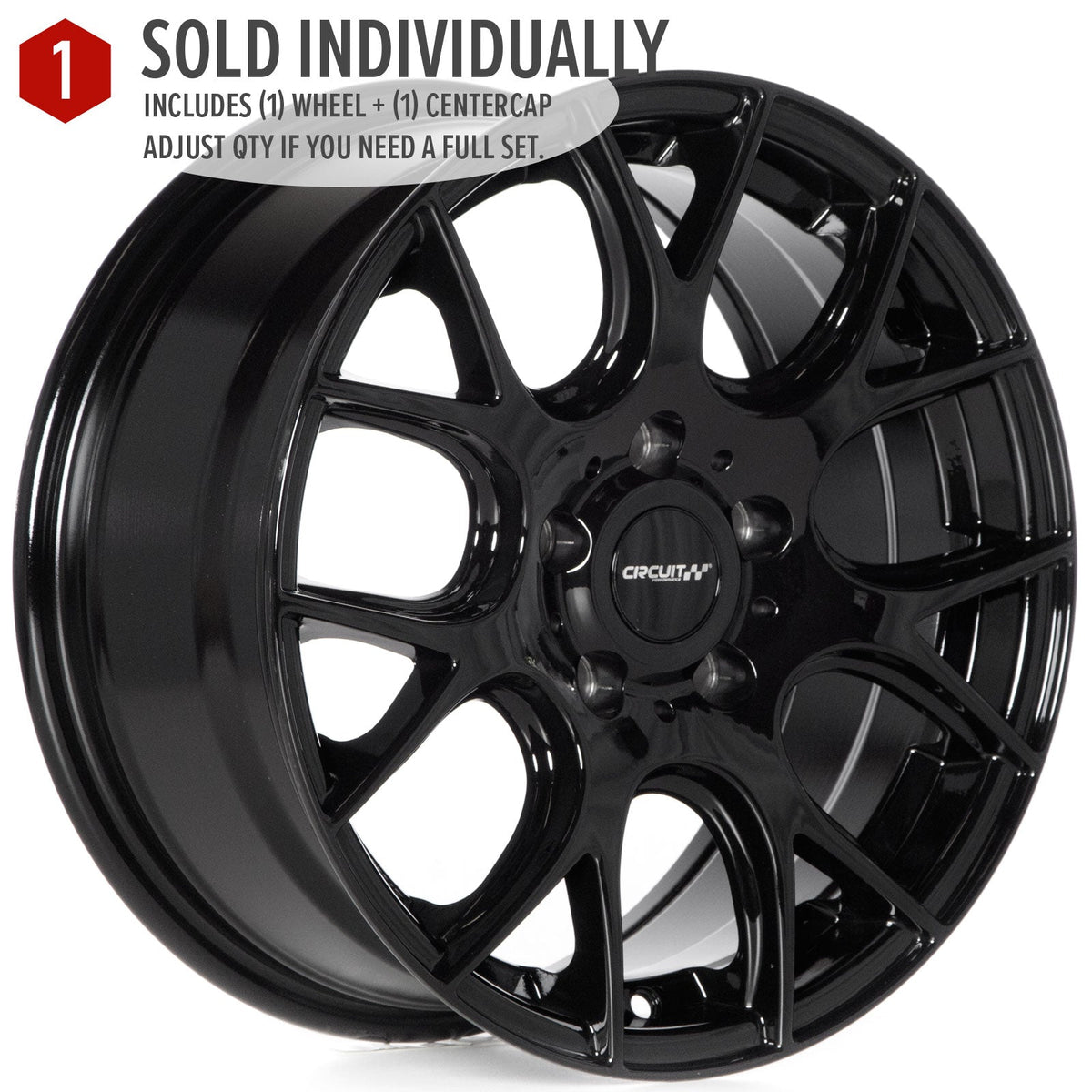 Circuit Performance CP31 Full Gloss Black 5x114.3 | 16x7 | +40mm / 5.57
