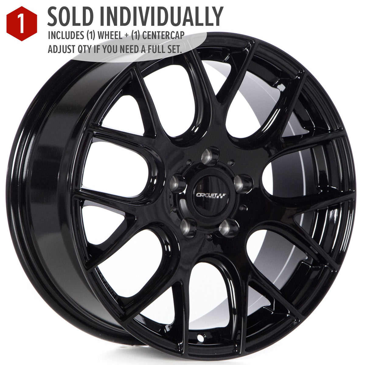 Circuit Performance CP31 Full Gloss Black 5x114.3 | 17x7.5 | +40mm / 5.82