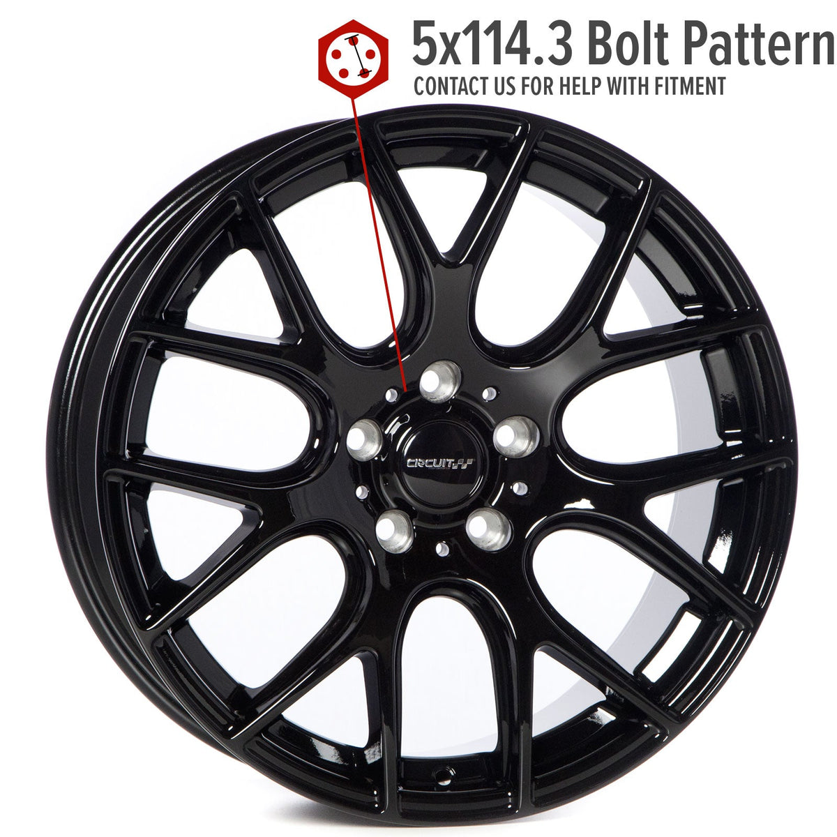 Circuit Performance CP31 Full Gloss Black 5x114.3 | 18x8 | +40mm / 6.07