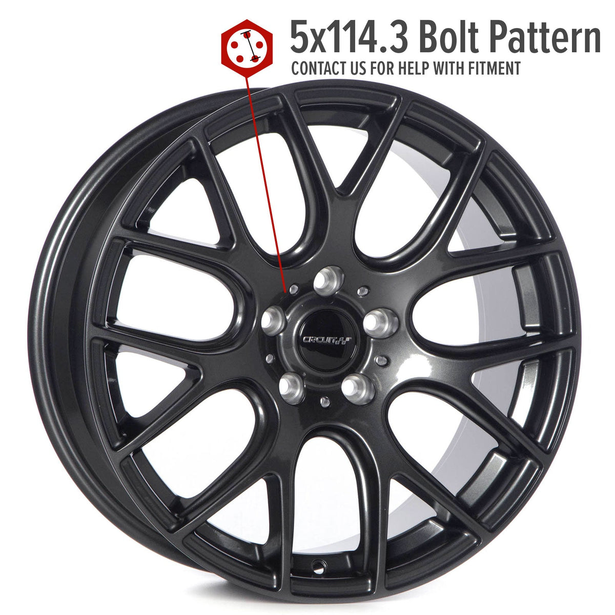 Circuit Performance CP31 Gloss Gunmetal 5x114.3 | 18x8 | +40mm / 6.07