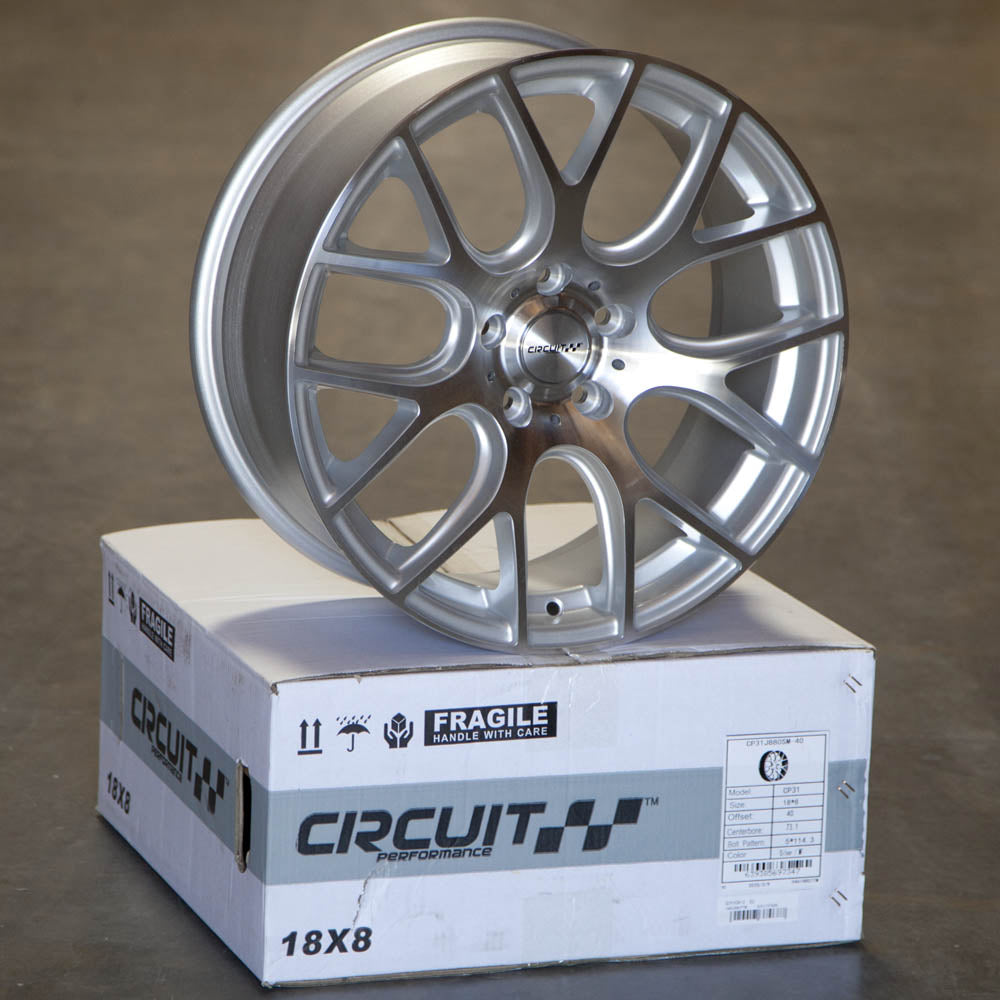 Circuit Performance CP31 Silver/Machined 5x114.3 | 18x8 | +40mm / 6.07