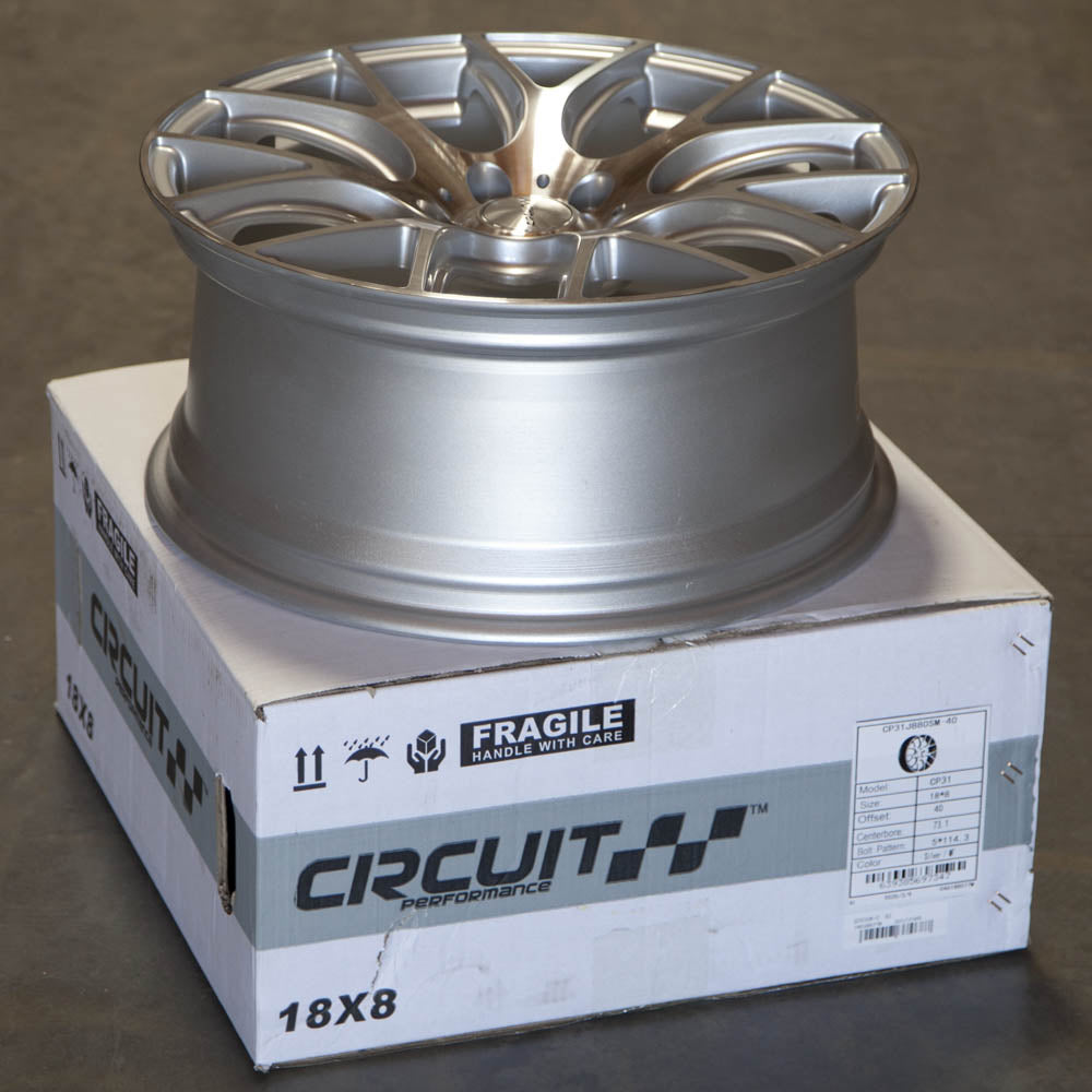 Circuit Performance CP31 Silver/Machined 5x114.3 | 18x8 | +40mm / 6.07