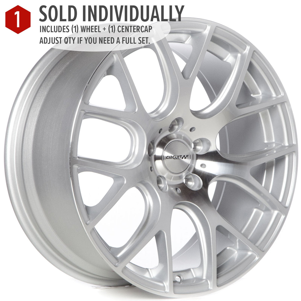 Circuit Performance CP31 Silver/Machined 5x114.3 | 18x8 | +40mm / 6.07