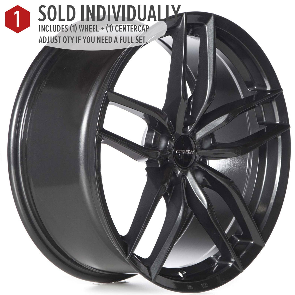 Circuit Performance CP34 Gloss Gunmetal 5x114.3 | 18x8 | +40mm / 6.07