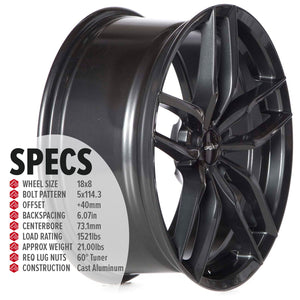 Circuit Performance CP34 Gloss Gunmetal 5x114.3 | 18x8 | +40mm / 6.07