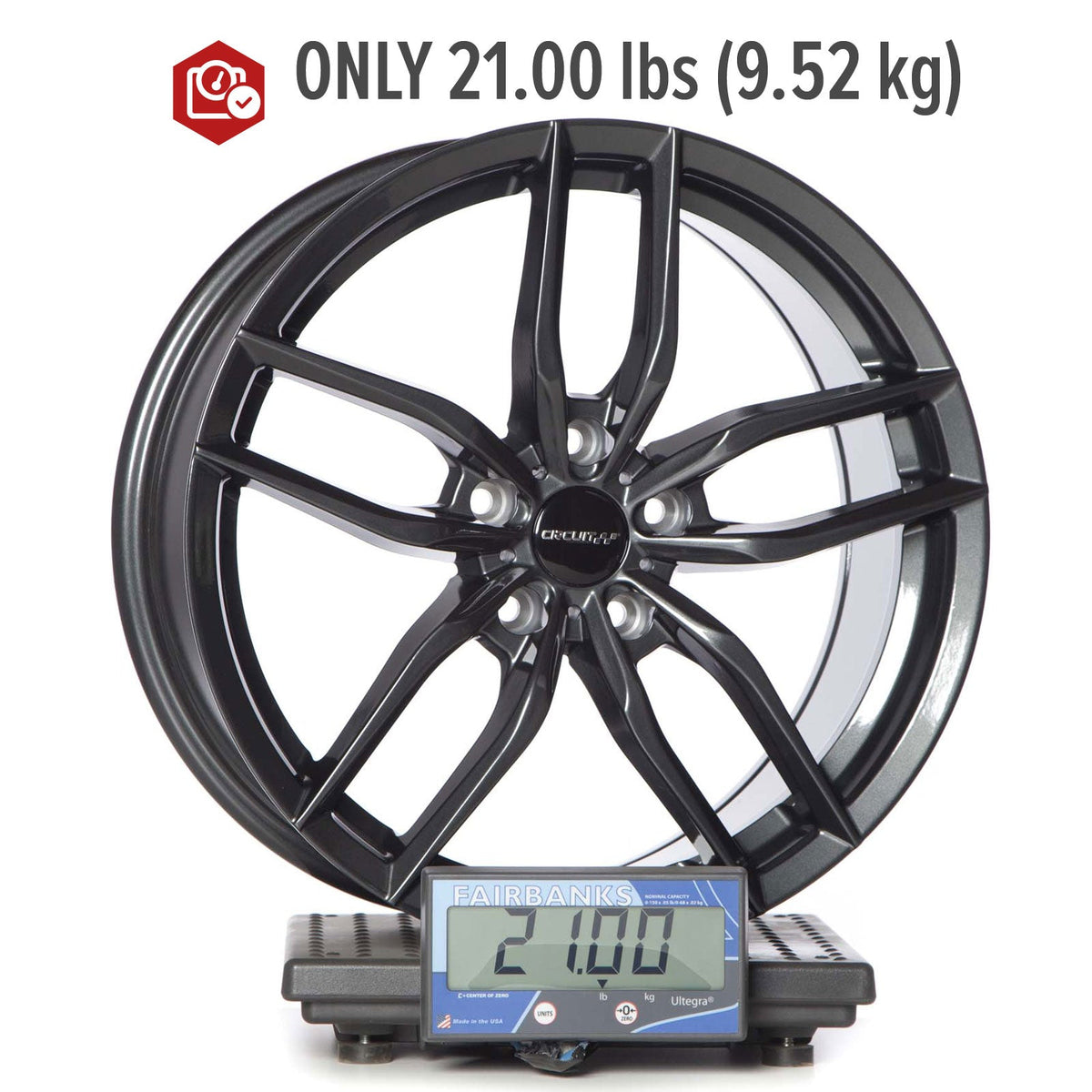Circuit Performance CP34 Gloss Gunmetal 5x114.3 | 18x8 | +40mm / 6.07