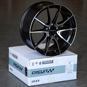 Circuit Performance CP35 Gloss Black/Machined 5x112 | 18x8 | +40mm / 6.07