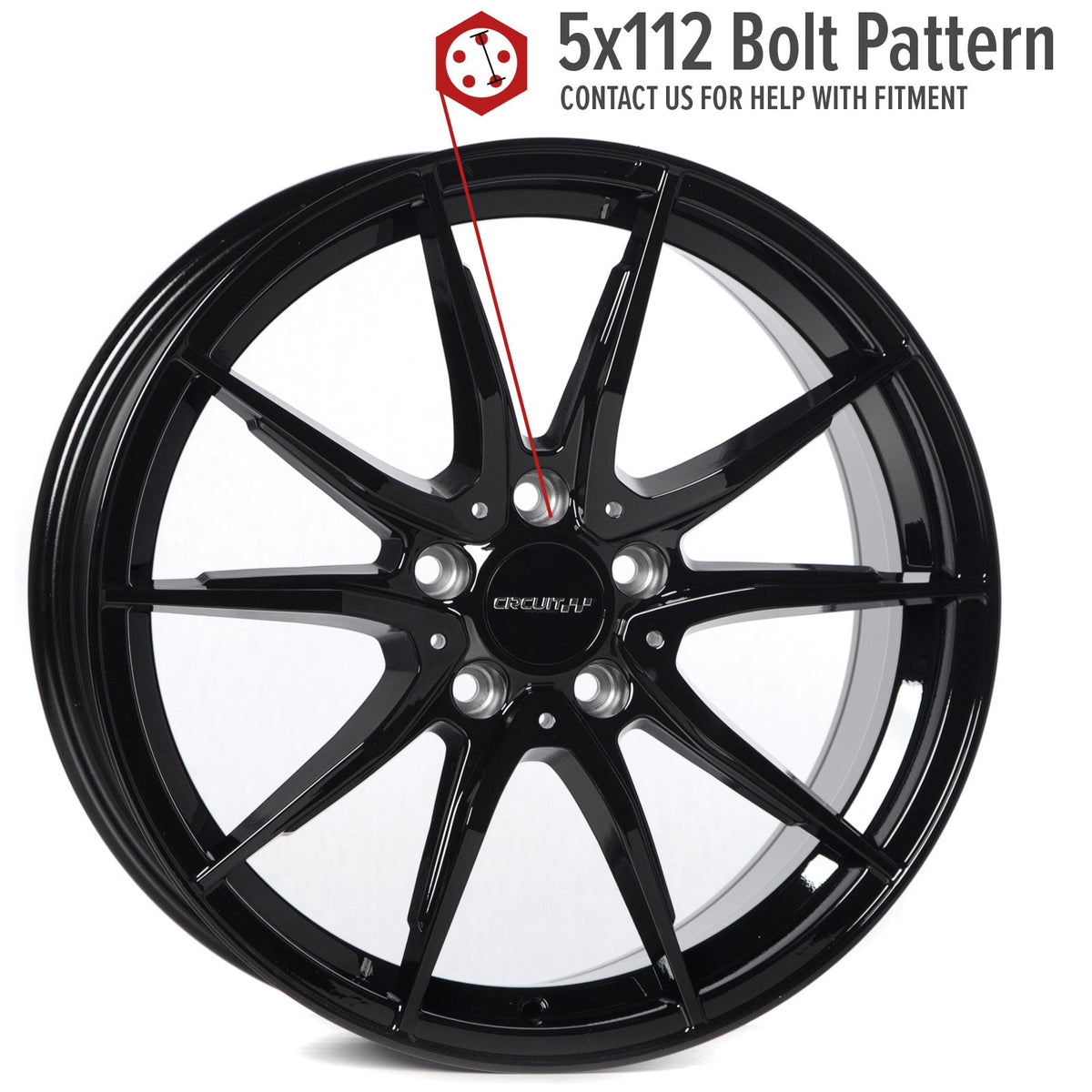 Circuit Performance CP35 Full Gloss Black 5x112 | 18x8 | +40mm / 6.07