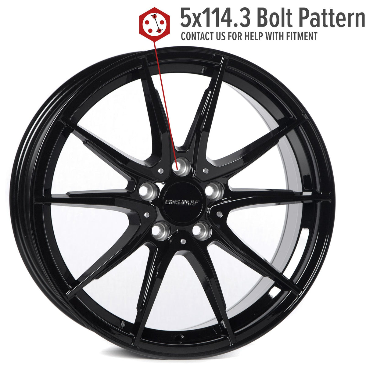 Circuit Performance CP35 Full Gloss Black 5x114.3 | 18x8 | +40mm / 6.07