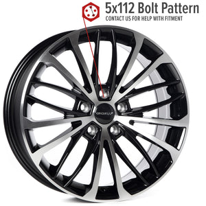 Circuit Performance CP36 Gloss Black/Machined 5x112 | 18x8 | +40mm / 6.07