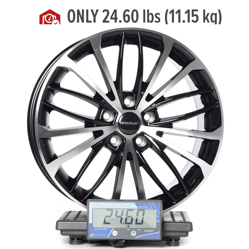 Circuit Performance CP36 Gloss Black/Machined 5x112 | 18x8 | +40mm / 6.07