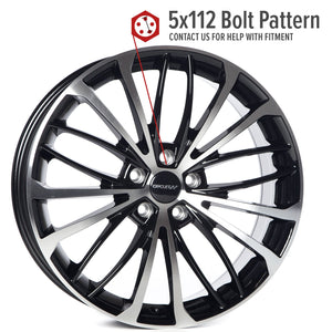 Circuit Performance CP36 Gloss Black/Machined 5x112 | 19x8 | +40mm / 6.07