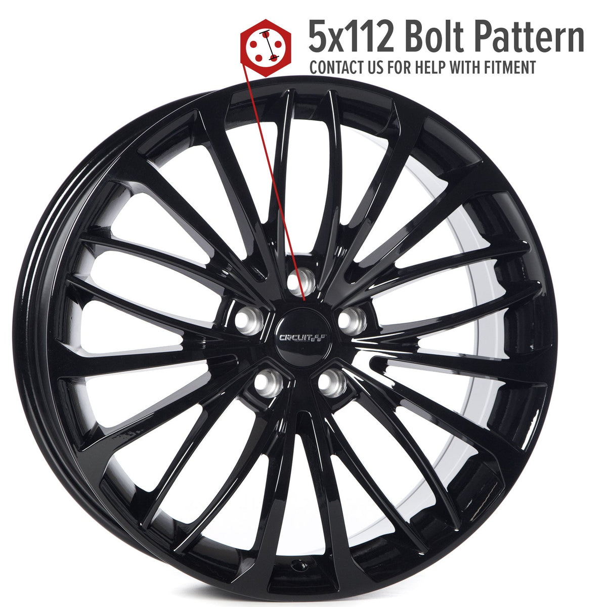 Circuit Performance CP36 Full Gloss Black 5x112 | 19x8 | +40mm / 6.07