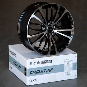 Circuit Performance CP36 Gloss Black/Machined 5x112 | 18x8 | +40mm / 6.07