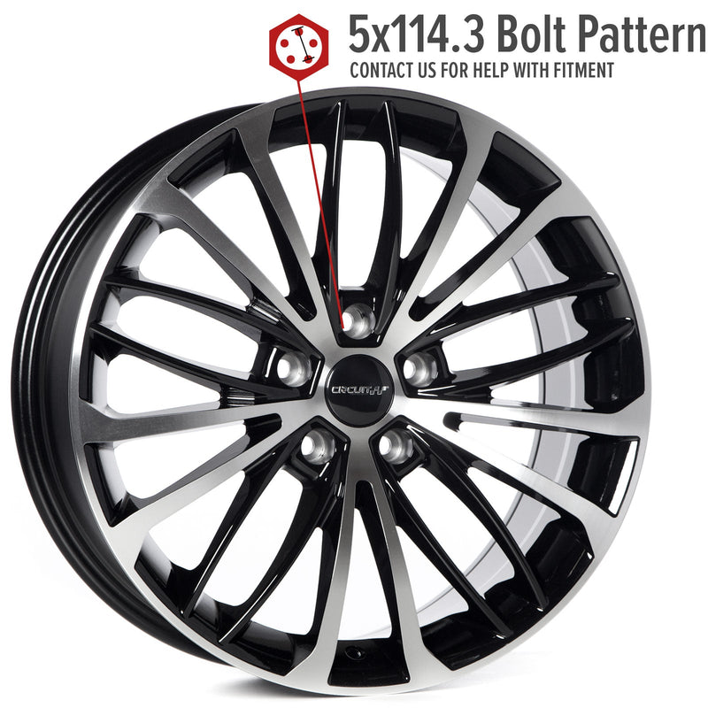 Circuit Performance CP36 Gloss Black/Machined 5x114.3 | 18x8 | +40mm / 6.07