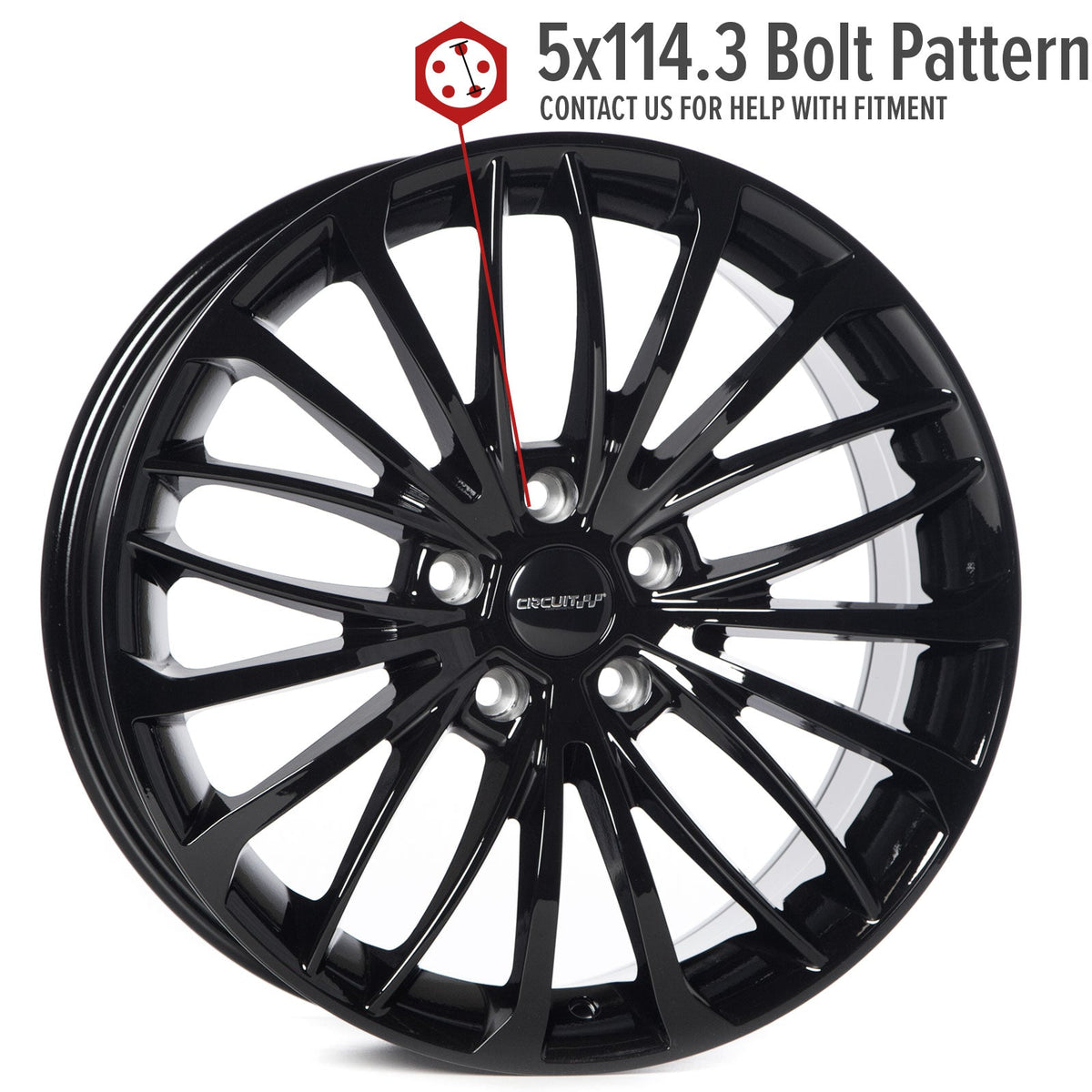 Circuit Performance CP36 Full Gloss Black 5x114.3 | 18x8 | +40mm / 6.07