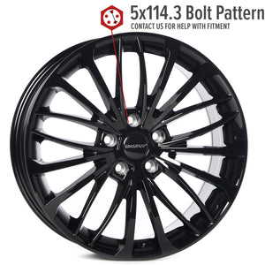 Circuit Performance CP36 Full Gloss Black 5x114.3 | 18x8 | +40mm / 6.07