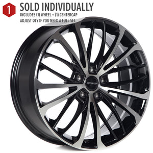 Circuit Performance CP36 Gloss Black/Machined 5x112 | 19x8 | +40mm / 6.07