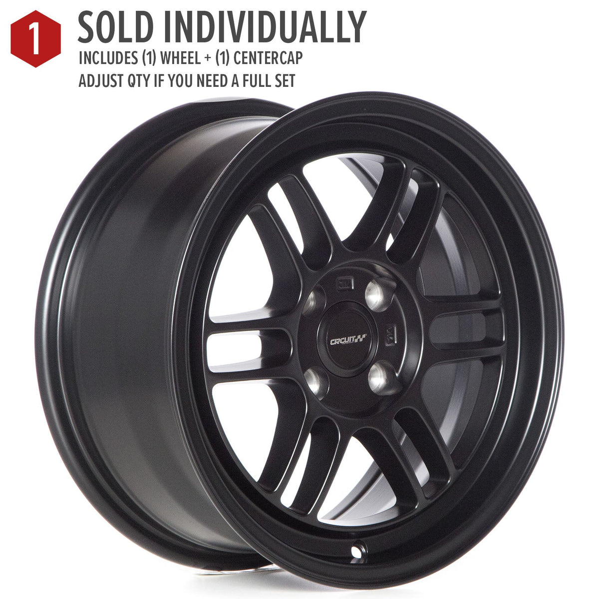 Circuit Performance CP37 Matte Black 4x100 | 15x7 | +28mm / 5.1