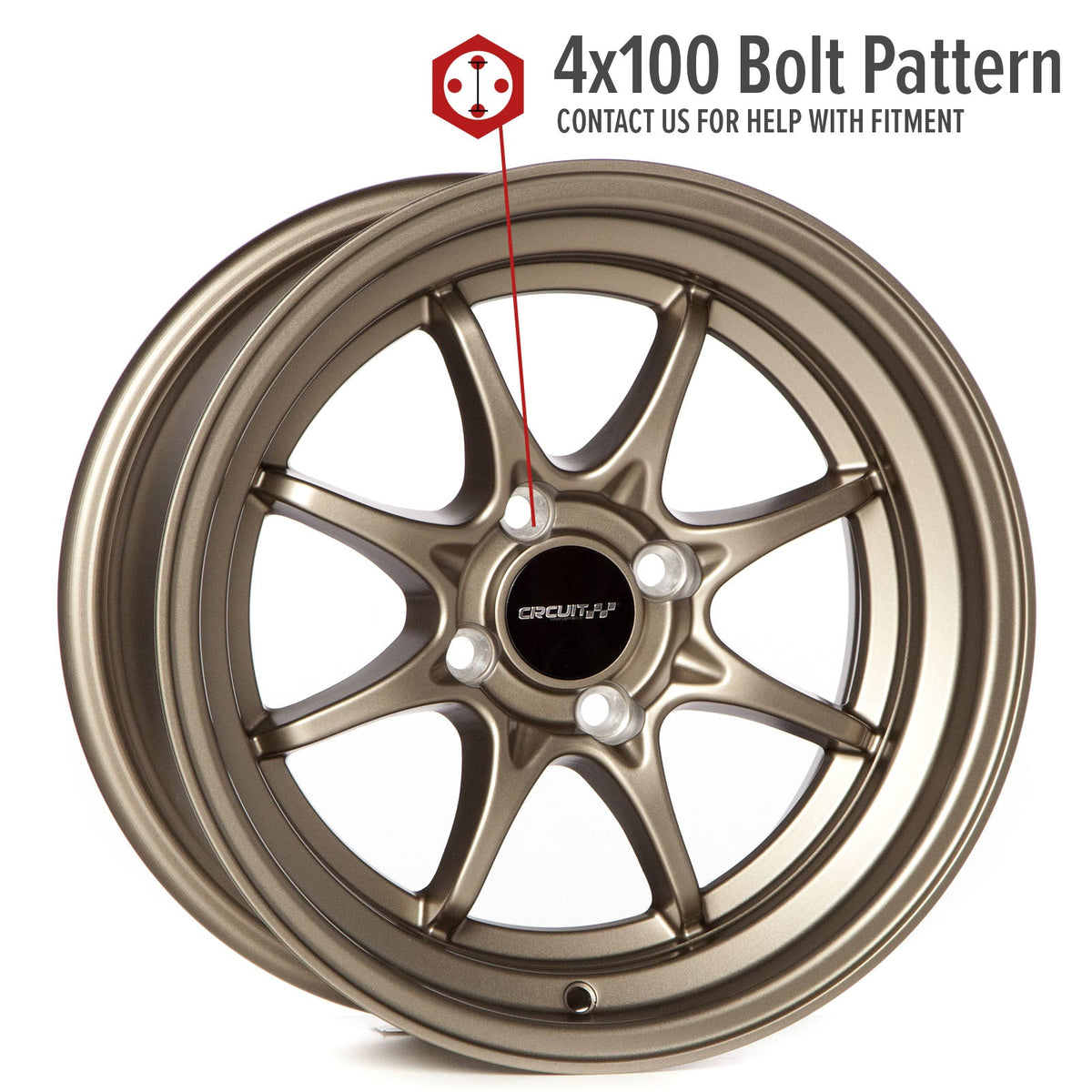 Circuit Performance CP40 Full Matte Bronze 4x100 | 15x8 | +25mm / 5.48