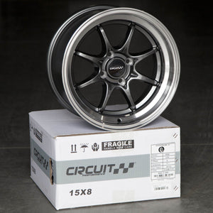 Circuit Performance CP40 Gloss Gunmetal 4x100 | 15x8 | +25mm / 5.48