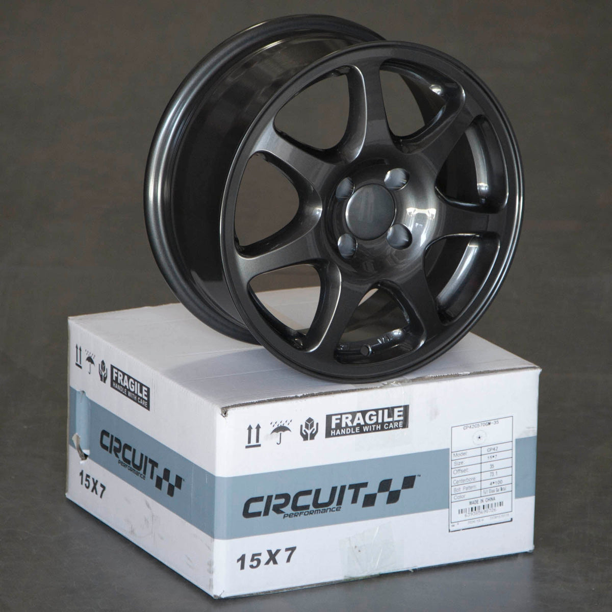 Circuit Performance CP42 Gloss Gunmetal 4x100 | 15x7 | +35mm / 5.38