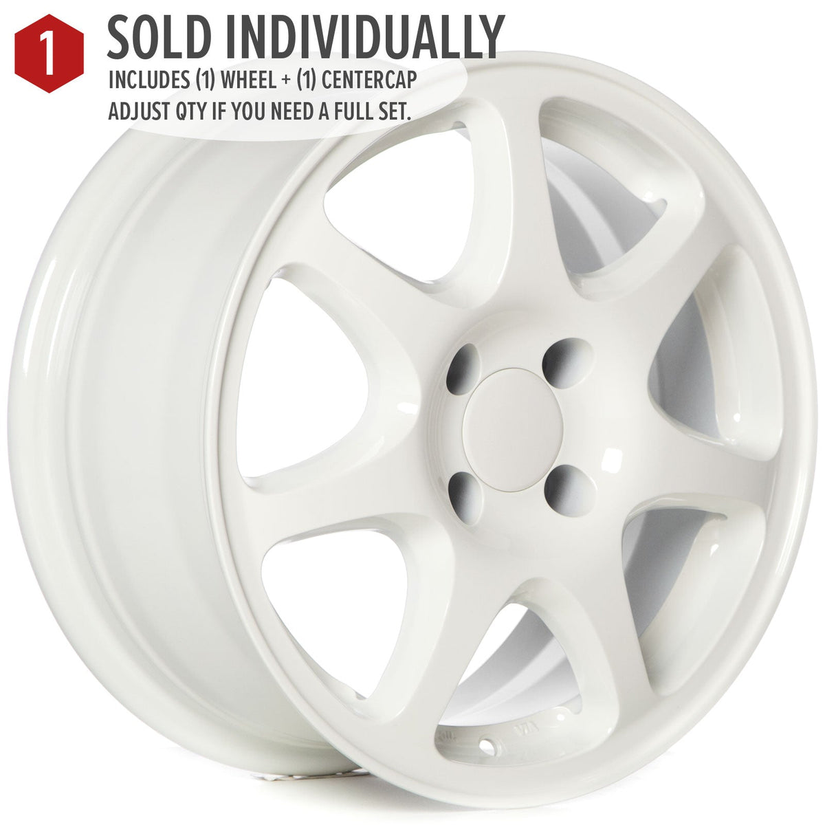 Circuit Performance CP42 Gloss White 5x114.3 | 15x7 | +35mm / 5.38