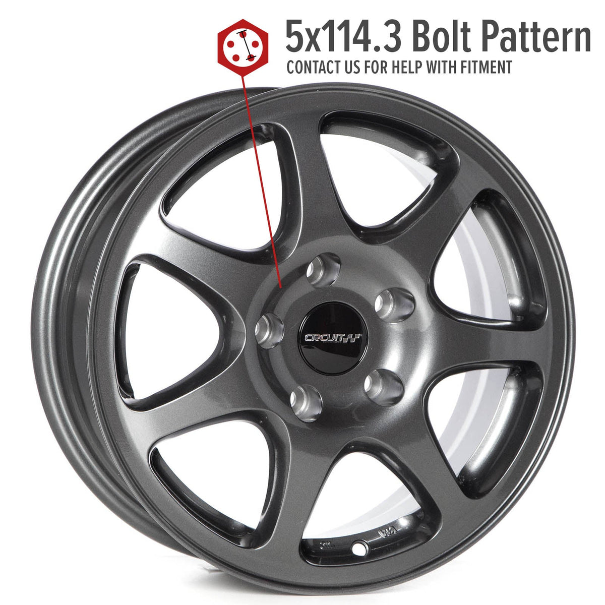 Circuit Performance CP42 Gloss Gunmetal 5x114.3 | 15x7 | +35mm / 5.38